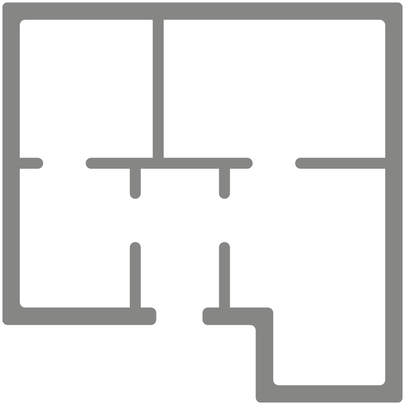 Pictogramme gris symbolisant les superficies et les ventes en Vefa
